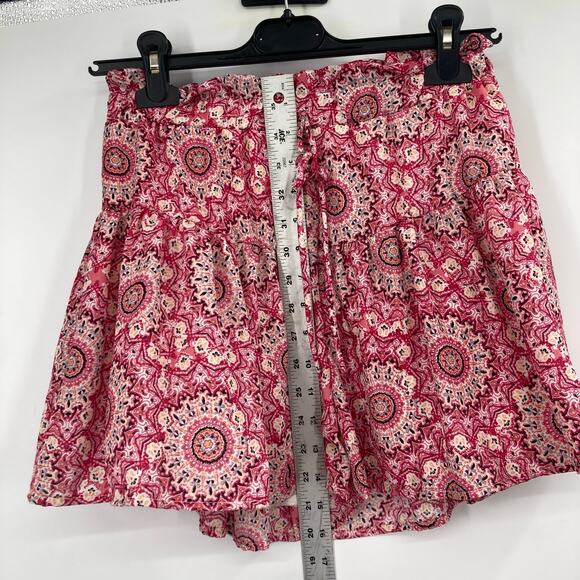 Impressions Boho Print Pink Flouncy Elastic High Waisted Skort Women Small NEW - Picture 7 of 8